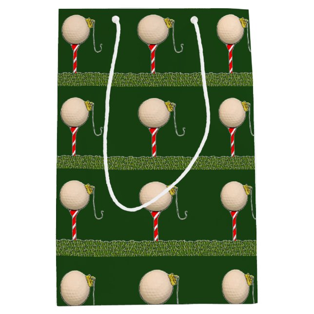 Navidades de golf Pequeña Bolsa de Regalo (Anverso)
