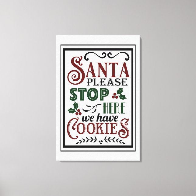 Navidades de granja de época arte de lienzo verde  (Anverso)