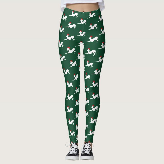 Navidades de Greyhound de Italia Leggings Lularoe (Anverso)