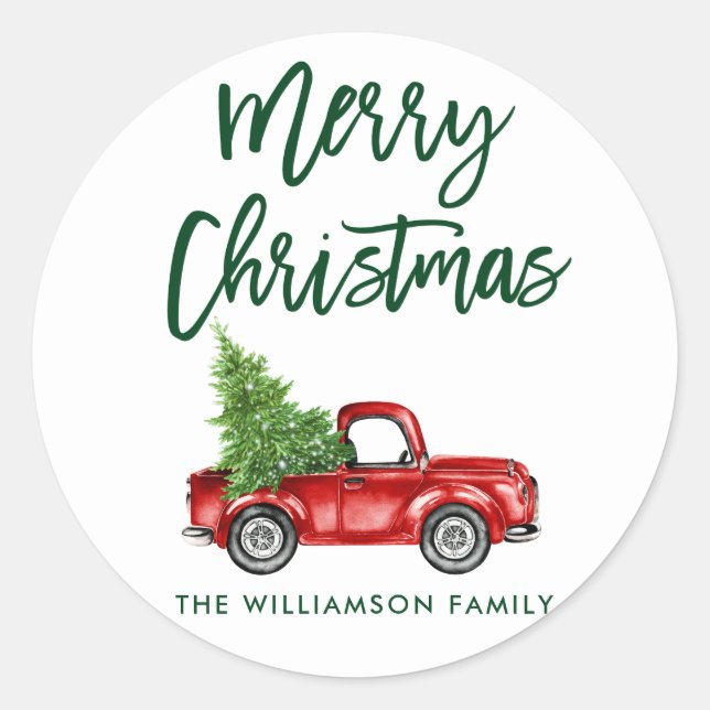 Navidades de guión de pincel Sello para sobres de  (Anverso)