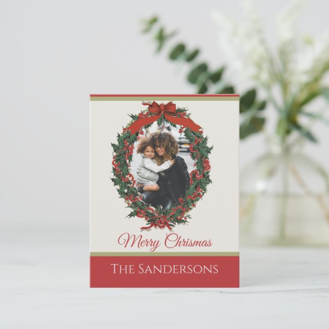 Navidades de guirnaldas de festividad tradicional  (Anverso de pie)