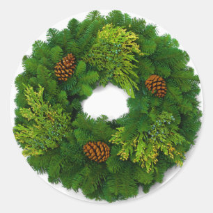 Navidades de guirnaldas de pino Pegatinas sellador