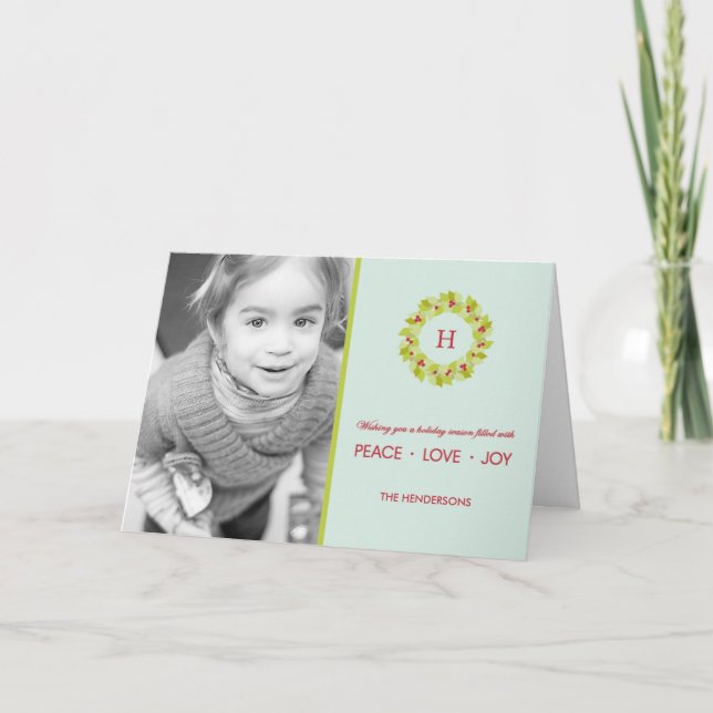 Navidades de guirnaldas monográficas/ tarjetas fot (Anverso)