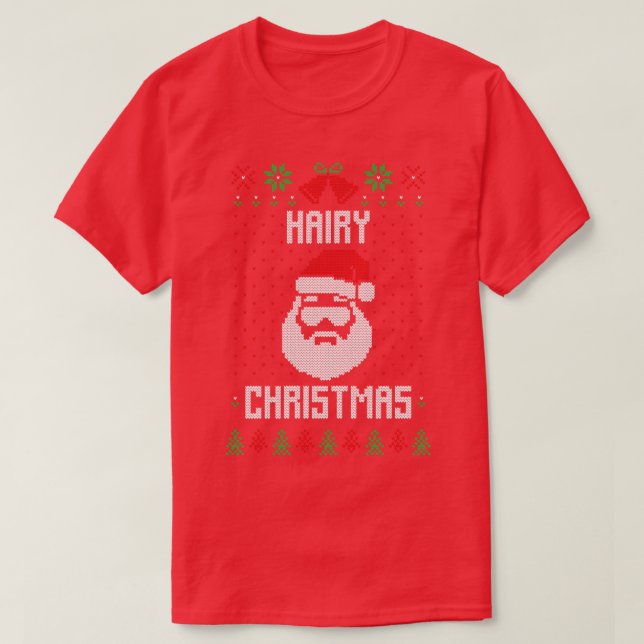Navidades de hairy Funny Navidades suéter (Diseño del anverso)