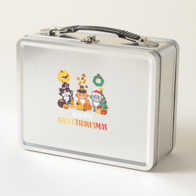 Navidades de Halloween Felices Hallothanksmas Grac (Anverso)