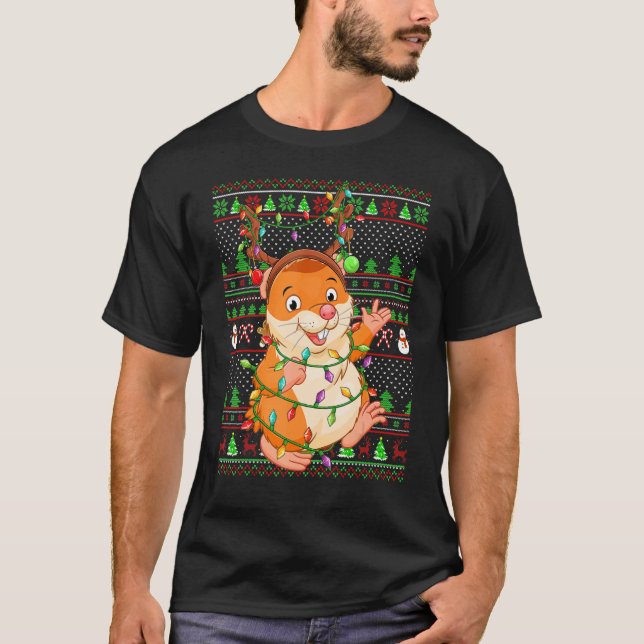 Navidades de Hamster Luminoso Estilo Sweater (Anverso)