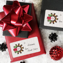 Navidades de herradura con etiqueta de regalo