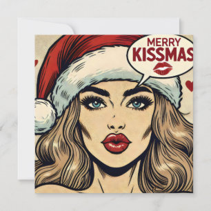 Navidades de historietas de Merry Kissmas Retro