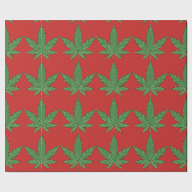 Navidades de hojas de maleza envolviendo papel (Costura)