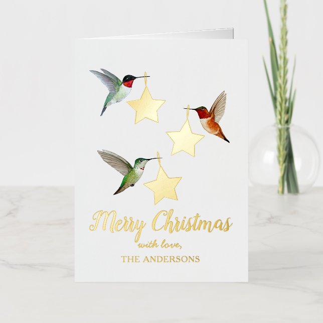 Navidades de Hummingbird personalizado (Anverso)