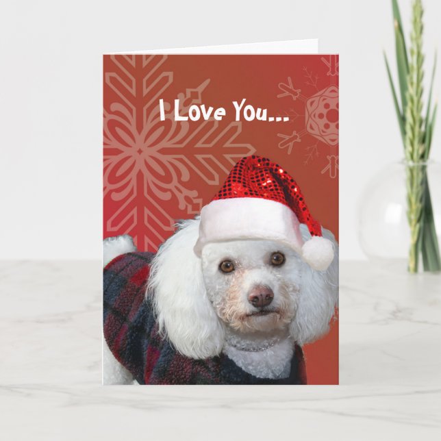Navidades de I Love You tarjeta de saludo de cangr (Anverso)