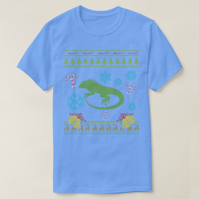 Navidades de Iguana Mascota de suéter Reptil Masco (Diseño del anverso)