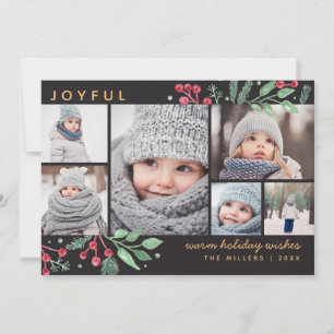 Navidades de invierno Berries Greenery multifoto