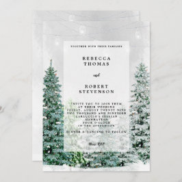 navidades de invierno de invitación nupcial modern