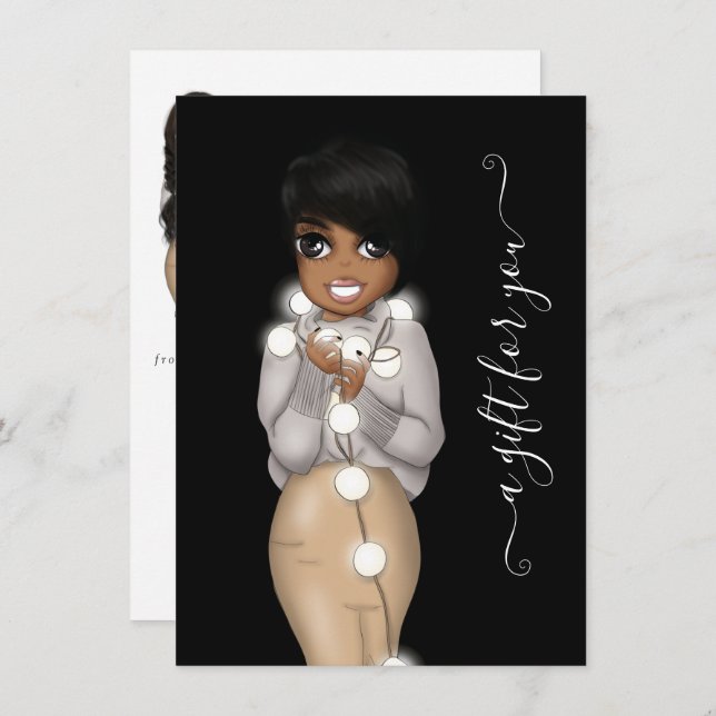 Navidades de invierno muñeca planificadora afroame (Anverso / Reverso)