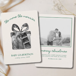 Navidades de Invitación de embarazo con verde mode
