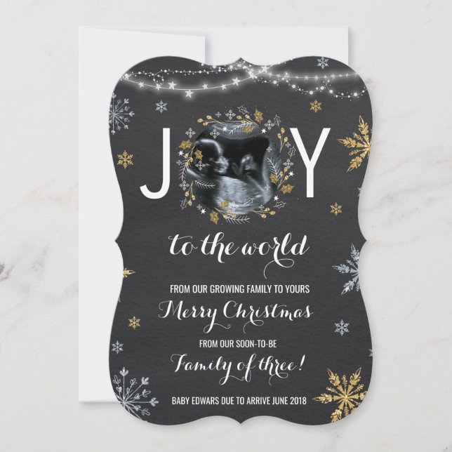 Navidades de Invitación de embarazo navidades Foto (Anverso)