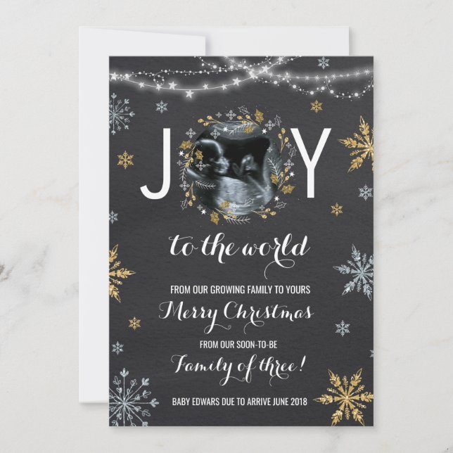 Navidades de Invitación de embarazo navidades Foto (Anverso)