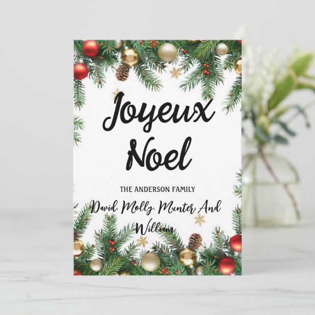 Navidades de invitaciones maravillosos y únicos (Anverso de pie)