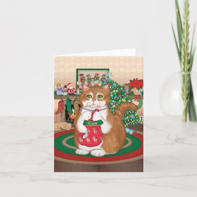 Navidades de Kitty llenando la tarjeta de felicita (Anverso)