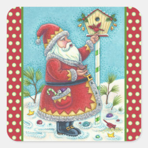 Navidades de KRIS KRINGLE y CARDINALES PEGATINAS d