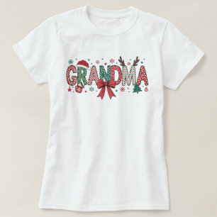 Navidades de la abuela Coquette Bow Camisa de Navi