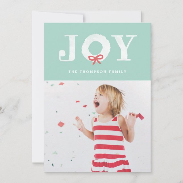Navidades de la Alegría Blanca con tarjeta fotográ (Anverso)