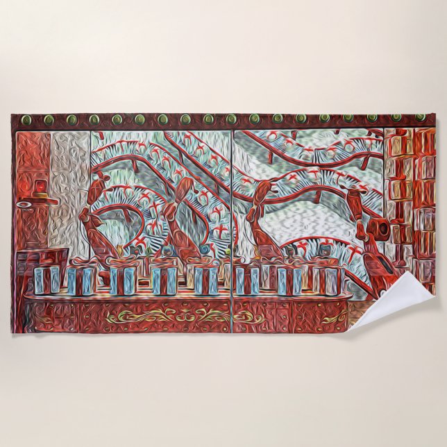 Navidades de la Bahía de Hudson en toalla de playa (Anverso)