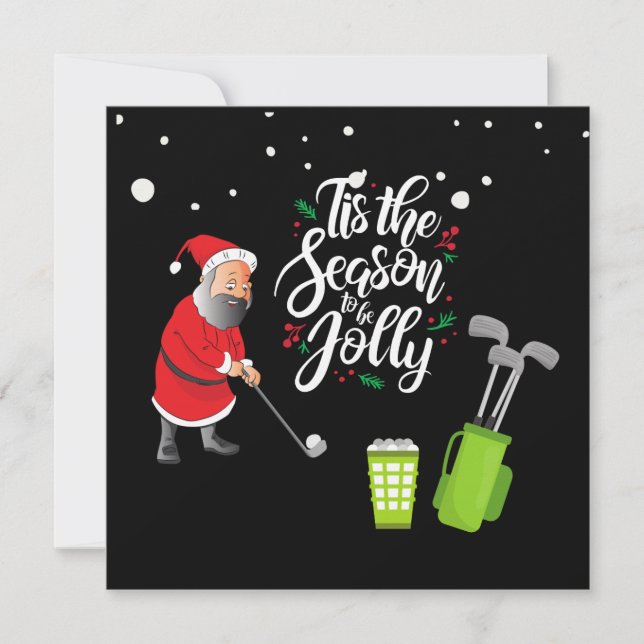 Navidades de la bola de golf Golfer Santa Claus (Anverso)