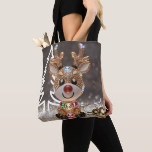 navidades de la bolsa de Rudolph Tote con estilo 3
