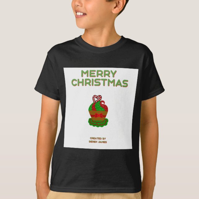 Navidades de la camiseta Black Basic T de niño (Anverso)