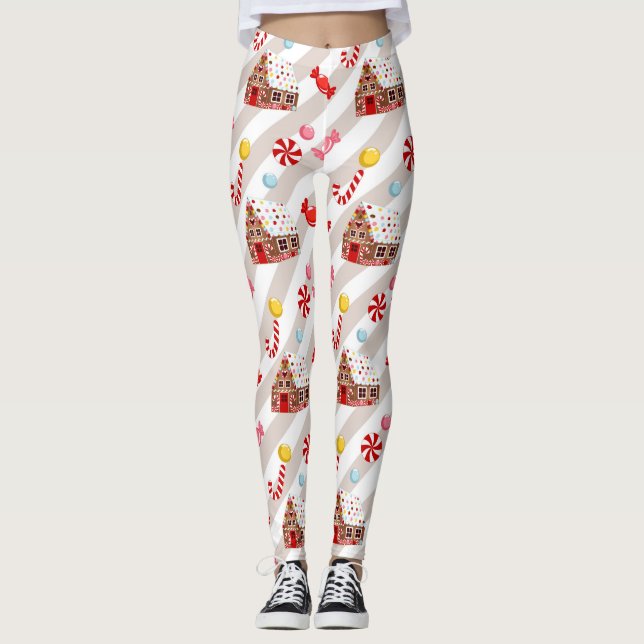 Navidades de la casa Gingerbread Leggings (Anverso)