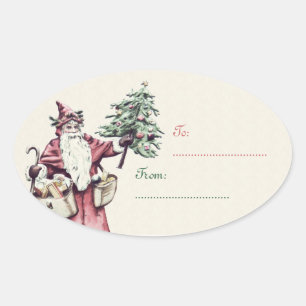 Navidades de la época de Santa Claus dan pegatinas
