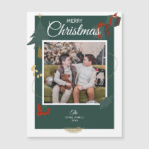 Navidades de la familia de la tarjeta de la famili