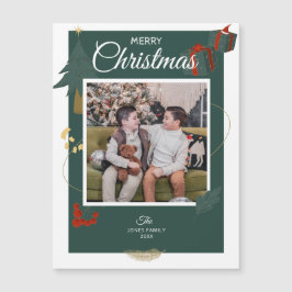 Navidades de la familia de la tarjeta de la famili