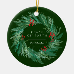 Navidades de la Guerra de la Paz Ornamento cerámic