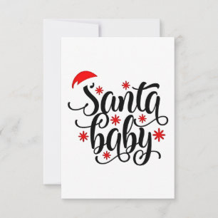 Navidades de la Invitación de embarazo de Santa Ma