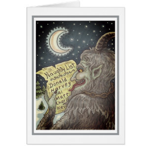 Navidades DE LA LISTA DE NOCHES DE KRAMPUS TARJETA
