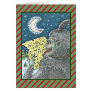 Navidades DE LA LISTA DE NOCHES DE KRAMPUS TARJETA