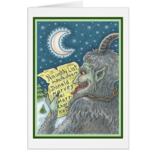 Navidades DE LA LISTA DE NOCHES DE KRAMPUS TARJETA
