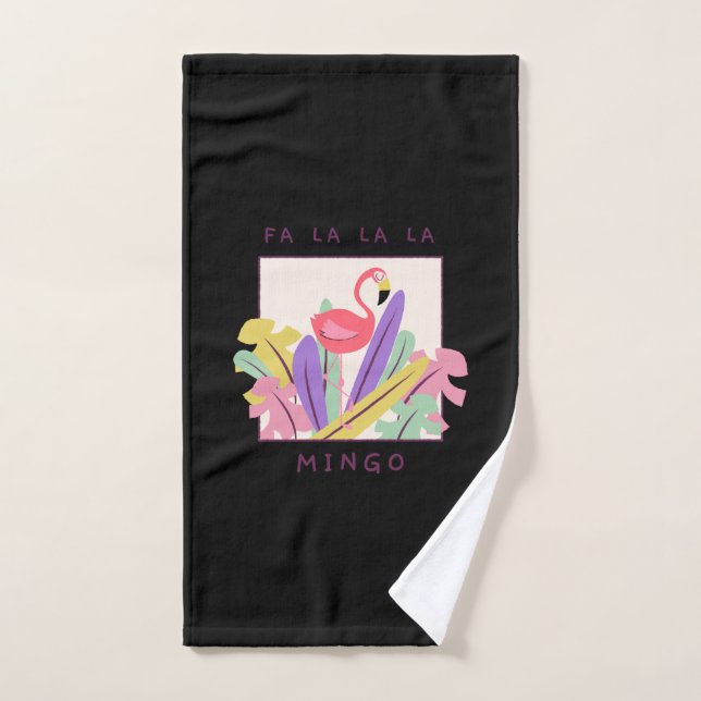 Navidades de La Mingo Falala Snow Flamingo (Toalla de mano)