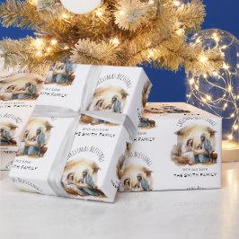 Navidades de la Natividad envolviendo papel - Fami