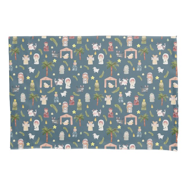 Navidades de la Natividad Funda de Pillow de la Ma (Anverso)