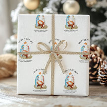 Navidades de la Natividad Papel de envolvimiento r