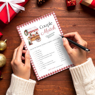 Navidades de la pareja de personas con tarjeta de