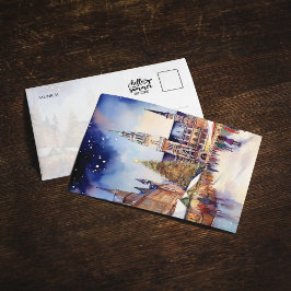 Navidades de la postal acuarela de Munich