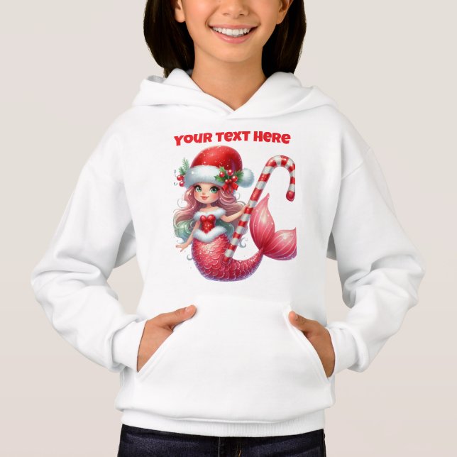 Navidades de la Sirena Chicas Hoodie (Anverso)