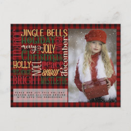 Navidades de la tarjeta de fotos Palabras de Buffa