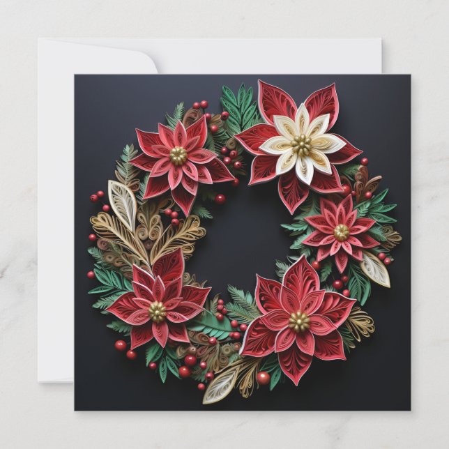 Navidades de la tarjeta de saludo de vacaciones de (Anverso)