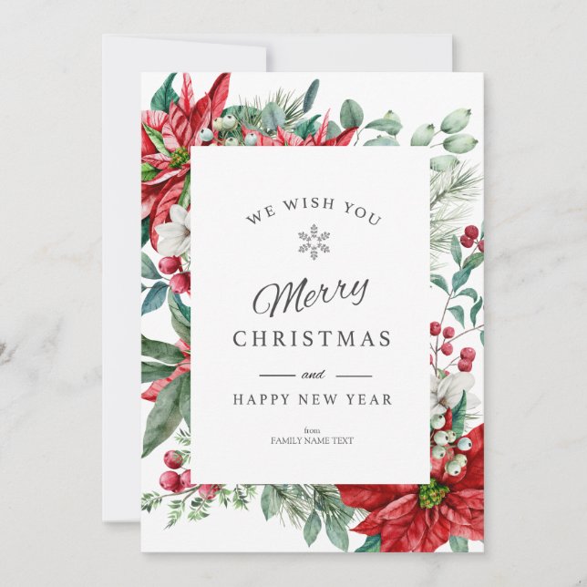 Navidades de la tarjeta navideña Merry (Anverso)